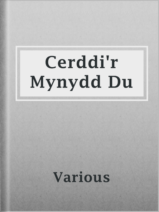 Title details for Cerddi'r Mynydd Du by Various - Available